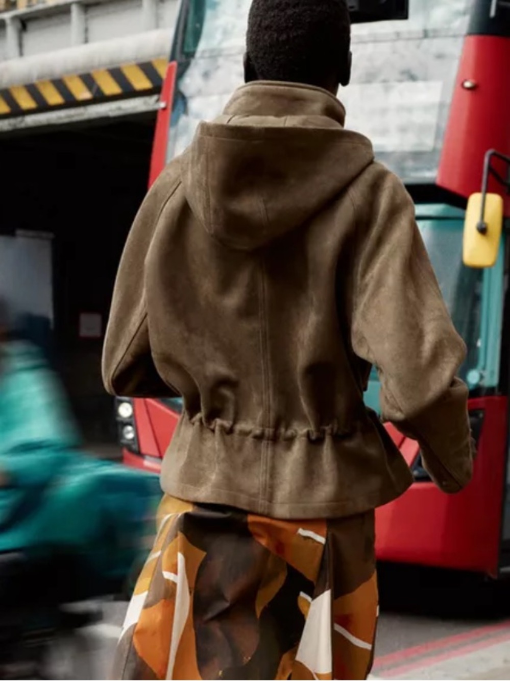 Zara NWT hooded faux suede jacket 8372/284 - Picture 7 of 11